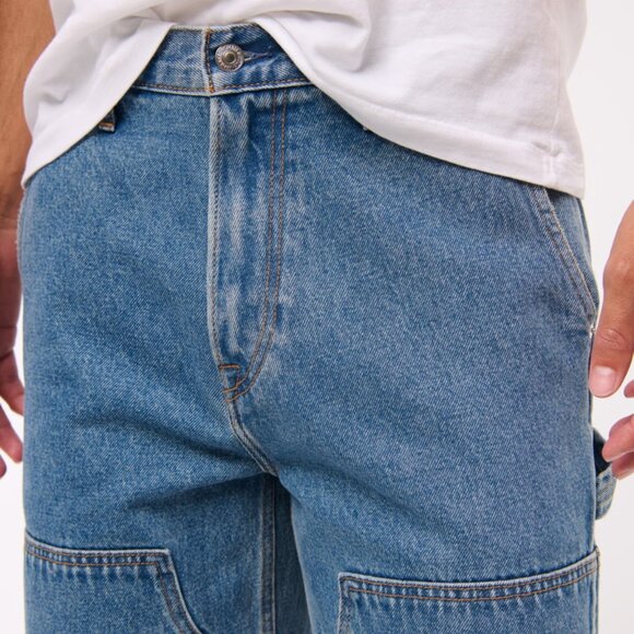 Abercrombie & Fitch 90s Loose Baggy Workwear Carpenter Relaxed Fit Jeans 34x32 - Picture 4 of 10
